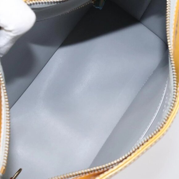 LOUIS VUITTON Monogram Vernis Houston Hand Bag Gris M91053 LV Auth 117329 - Picture 7 of 14